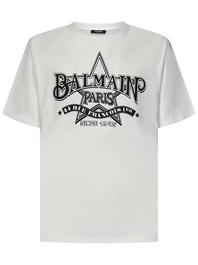 Balmain Paris T-shirt  In Bianco