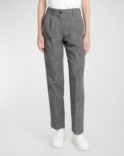 GOLDEN GOOSE JOURNEY TAPERED HIGH-RISE WOOL-BLEND PANTS