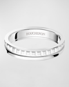 BOUCHERON QUATRE 18K WHITE GOLD DOUBLE WHITE EDITION BAND RING