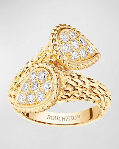 Boucheron Serpent Bohème 18k Yellow Gold Diamond Ring In 05 Yellow Gold