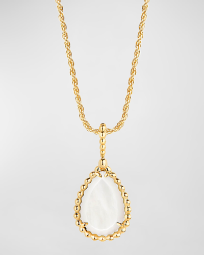 Boucheron Serpent Boheme Medium Pendant Necklace With Mother-of-pearl In Gold