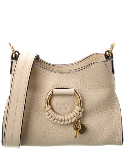 See By Chloé Mini Joan Leather Shoulder Bag In Cement Beige