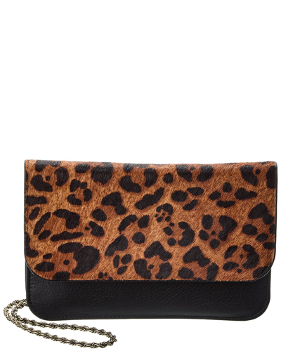 Cabi Beast Haircalf & Leather Crossbody In Animal Print