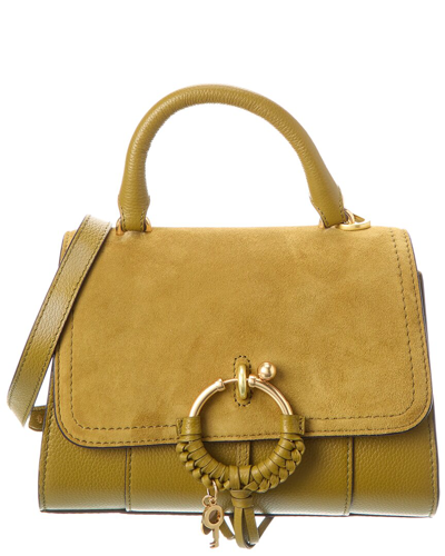 See By Chloé See By Chloe Joan Ladylike Leather & Suede Satchel In Green