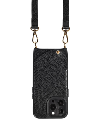 Noemie Napa Crossbody Holder For Iphone 13 Pro In Black