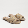 SAM EDELMAN SAM EDELMAN BAY FRAY SLIDE SANDAL GOLD QUARTZ WEAVE