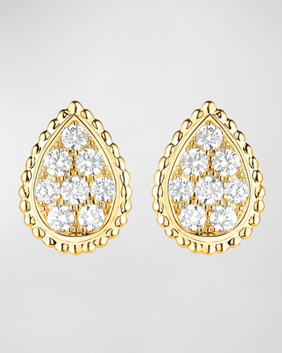 Boucheron Women's Serpent Bohème 18k Yellow Gold & Diamond Stud Earrings