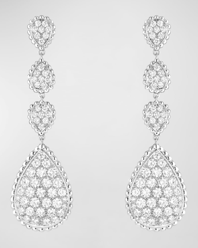 Boucheron Serpent Boheme White Gold Diamond Drop Earrings In 10 White Gold