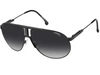 Carrera Unisex Panamerika65 Ruthenium Frame Gray Polarized Aviator Sunglasses In Black