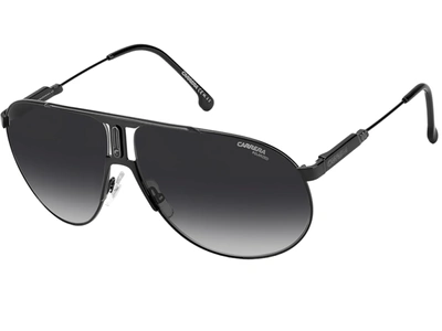 CARRERA CARRERA UNISEX PANAMERIKA65 RUTHENIUM FRAME GRAY POLARIZED AVIATOR SUNGLASSES