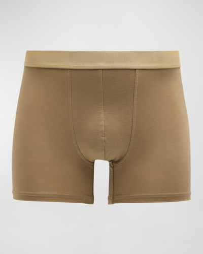 Cdlp Lyocell Blend Boxer Briefs In Golden Clay