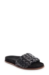 CHLOÉ KACEY BRAIDED LEATHER SLIDE SANDAL