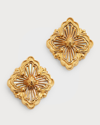 BUCCELLATI OPERA TULLE SMALL BUTTON EARRINGS IN MOTHER-OF-PEARL AND 18K YELLOW GOLD