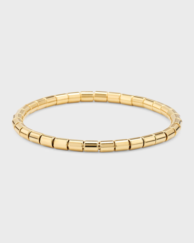 Frederic Sage 18k Yellow Gold Barrel Medium Stretch Bracelet