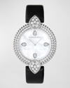 BOUCHERON SERPENT BOHEME 18K WHITE GOLD WATCH WITH DIAMONDS AND MOTHER OF PEARL