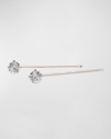 L Erickson Little Gem Set Of 2 Swarovski Crystal Bobby Pins In Crystal/silver