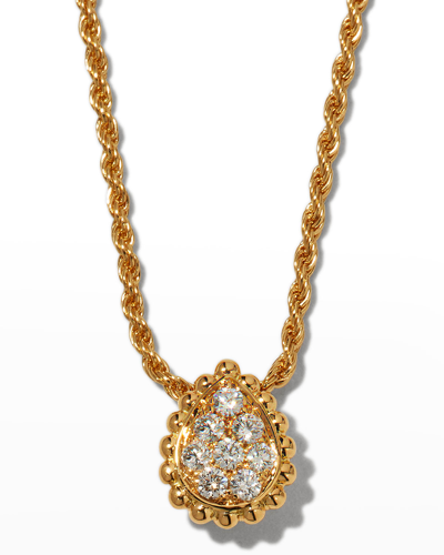 Boucheron Yellow Gold Serpent Boheme Extra-small 8-diamond Pendant Necklace In 05 Yellow Gold
