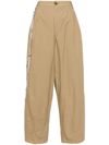 Darkpark Phebe Mid-waist Wide-leg Trousers In Beige