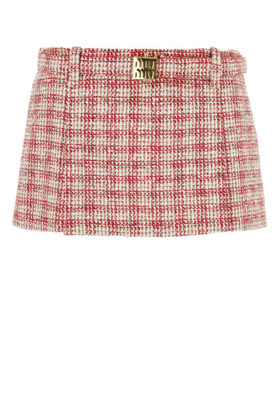 Miu Miu Skirts In Checked