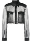 RICK OWENS RICK OWENS CROPPED OUTERSHIRT CLOTHING