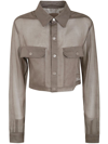 RICK OWENS RICK OWENS CROPPED OUTERSHIRT CLOTHING