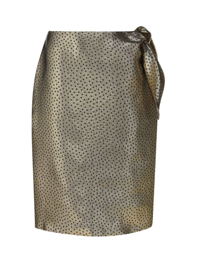 SAINT LAURENT SAINT LAURENT TIED PENCIL SKIRT