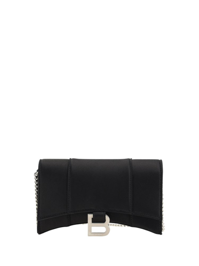 Balenciaga Hourglass Wallet In Black