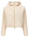 BURBERRY BURBERRY EQUESTRIAN KNIGHT HOODED CROPPED ZIP