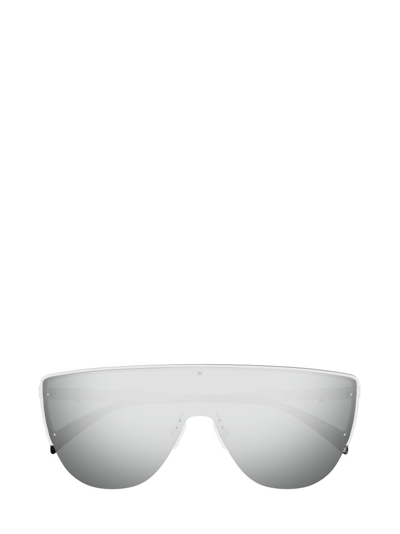 Alexander Mcqueen Eyewear Shiny Sunglasses In Silver