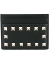 Valentino Rockstud Card Holder Case In Black