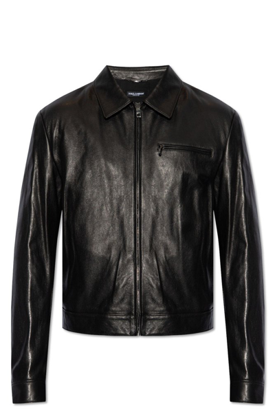 Dolce & Gabbana Zipped Jacket In Black