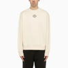 MONCLER X ROC NATION BY JAY-Z WHITE COTTON SWEATSHIRT WITH LOGO