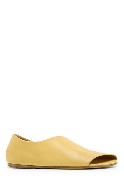 Marsèll Arsella Cut-out Leather Sandals In Yellow