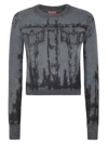 Diesel M-symi Round-neck Jumper In Grey
