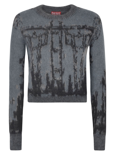 Diesel M-symi Round-neck Jumper In 8bx