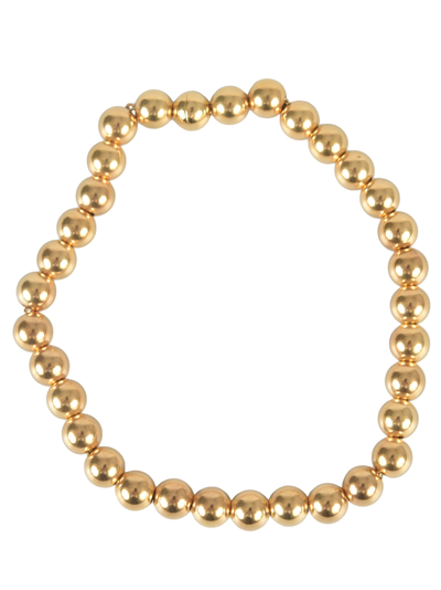 Jil Sander Metal Sphere Necklace In Gold