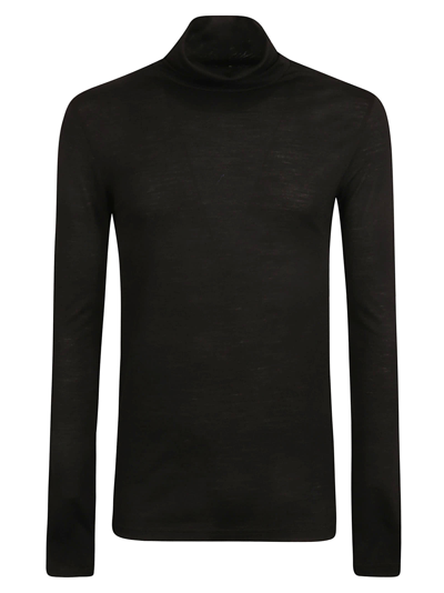 Jil Sander Lightweight Technical Jersey Top In Black