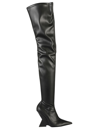 Attico Cheope Over-the-knee Boots In Black