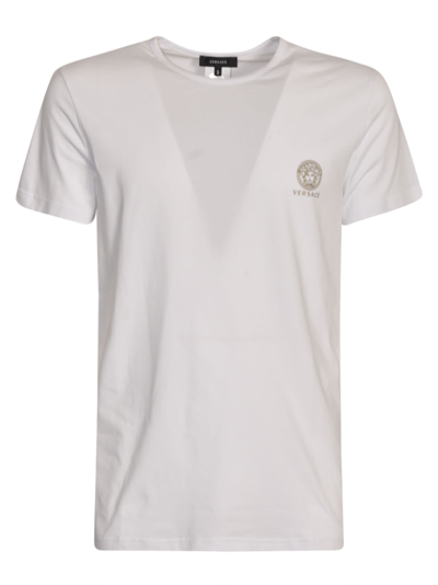 Versace Round Neck T-shirt In Optic White