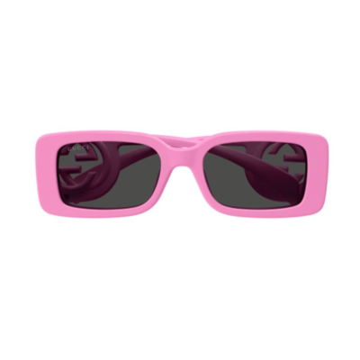 Gucci Eyewear Rectangle Frame Sunglasses In Rosa
