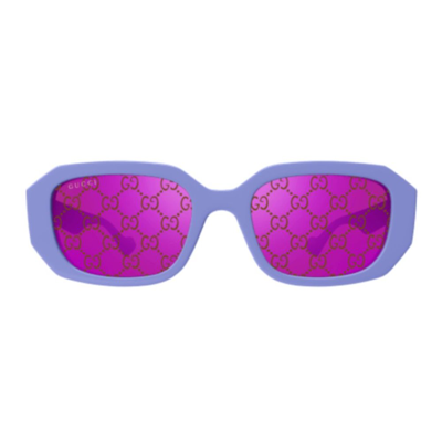 Gucci Eyewear Rectangular Frame Sunglasses In Purple