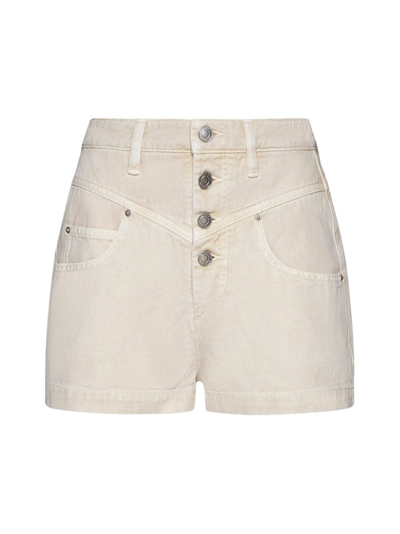 Isabel Marant Étoile Jovany Denim Shorts In Beige