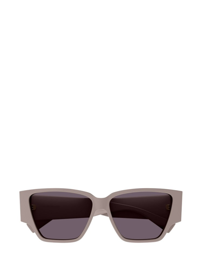 Bottega Veneta Eyewear Rectangle Frame Sunglasses In Purple