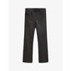 Joseph Womens Black Duke Flared-leg Mid-rise Leather Trousers In Black