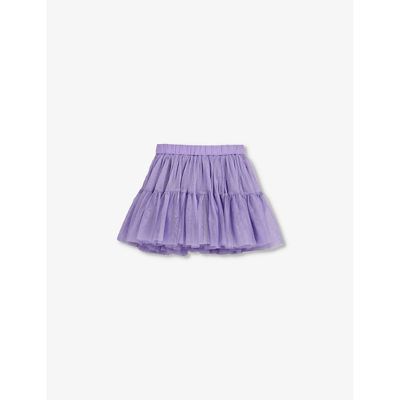 Whistles Girls Purple Kids Izzy Tiered-hem Tulle Skirt 3-9 Years