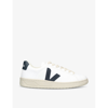 Veja V-10 Faux Leather Sneakers In White
