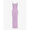 Skims Soft Lounge Scoop-neck Stretch-modal Maxi Slip Dress In Sugar Plum
