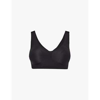 Sloggi Womens Black Zero Feel 2.0 Stretch-jersey Bralette