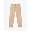 THE WHITE COMPANY STONE SIDE-STRIPE HIGH-RISE STRETCH ORGANIC-COTTON TROUSERS