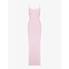 Skims Womens Cherry Blossom Multi Fits Everybody Lace-trim Stretch-woven Maxi Slip Dress